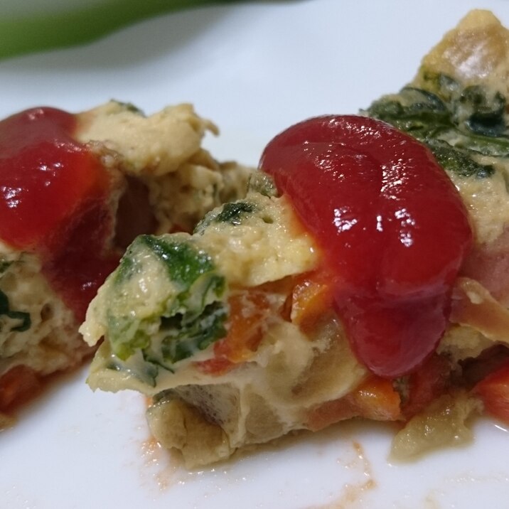 野菜たっぷり!レンジで簡単!オムレツ風